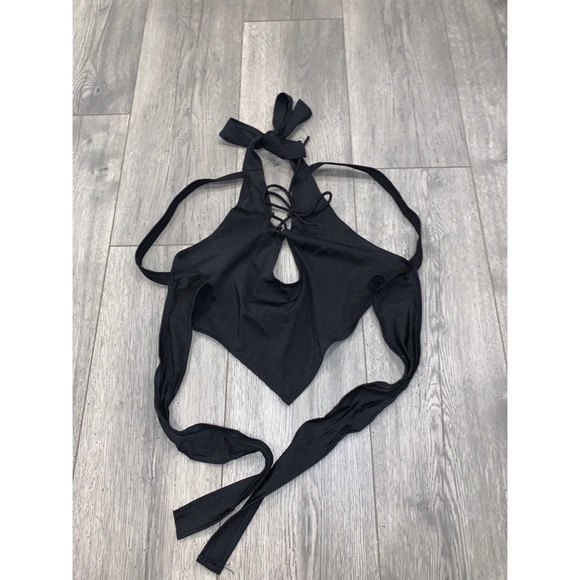 Iheartraves raves black wrap top - Picture 1 of 1